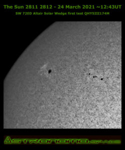 The Sun 2811 2812 - 24 March 2021 ~12:43UT