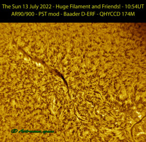 The Sun 13 July 2022 - Huge Filament and friends! - 10:54UT