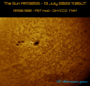 The Sun AR13055 - 13 July 2022 11:06UT