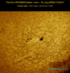 The Sun AR13055 better view - 13 July 2022 11:23UT