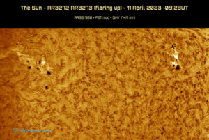 The Sun AR3272 AR 3273 11 April 2023 09:28UT