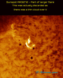 Sunspot AR3272 - Part of larger flare