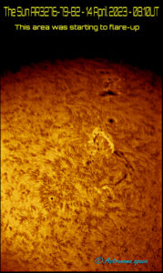 The Sun AR3276-79-82 - 14 April 2023 - 08:10UT