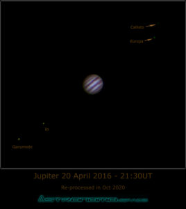 Jupiter 20 April 2016 - 21:30UT