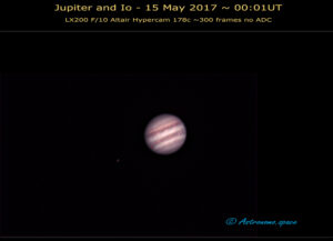 Jupiter Io Europa - 14 May 2017 23:01UT