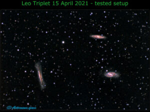 Leo Triplet - NGC3628 (left) M65 M66 - 15 April 2021