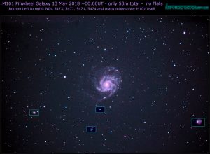 M101 Pinwheel Galaxy 13 May 2018 ~00:00UT - only 50m total - no flats