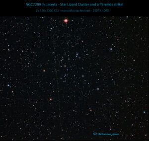 NGC7209 in Lacerta + Perseids strike 17 August 2017