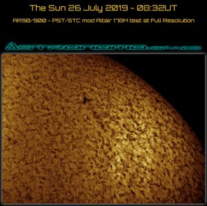 The Sun 26 July 2019 - 08:32UT