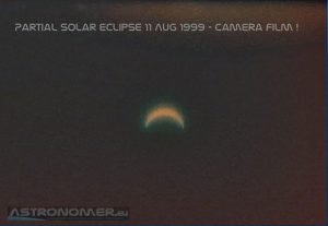 Centre - The Sun Partial Eclipse 11 Aug 1999 ~91% WARNING: low quality old Camera Film Images!