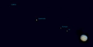 Jupiter & its moons 14 May 2004 - 20:44UT