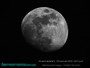 Moon - 28 Mar 2018 - 20:11UT AR102 + 178c + 0.8x